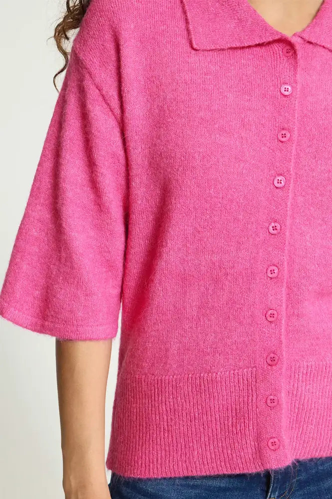 ICHI Kamara Meadow Mauve Knitted Cardigan