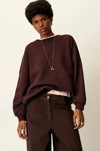 Sessùn Chebbi Ganache Oversized Sweatshirt