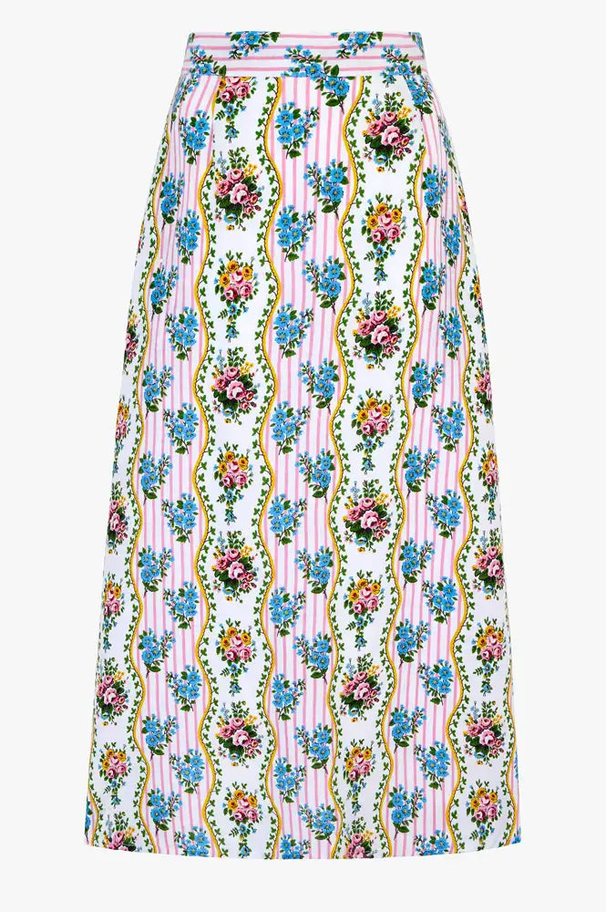 Pink City Prints Sicily Vintage Bouquet Skirt - The Mercantile London