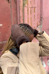 Beck Söndergaard Doa Chocolate Torte Shearling Mittens - The Mercantile London