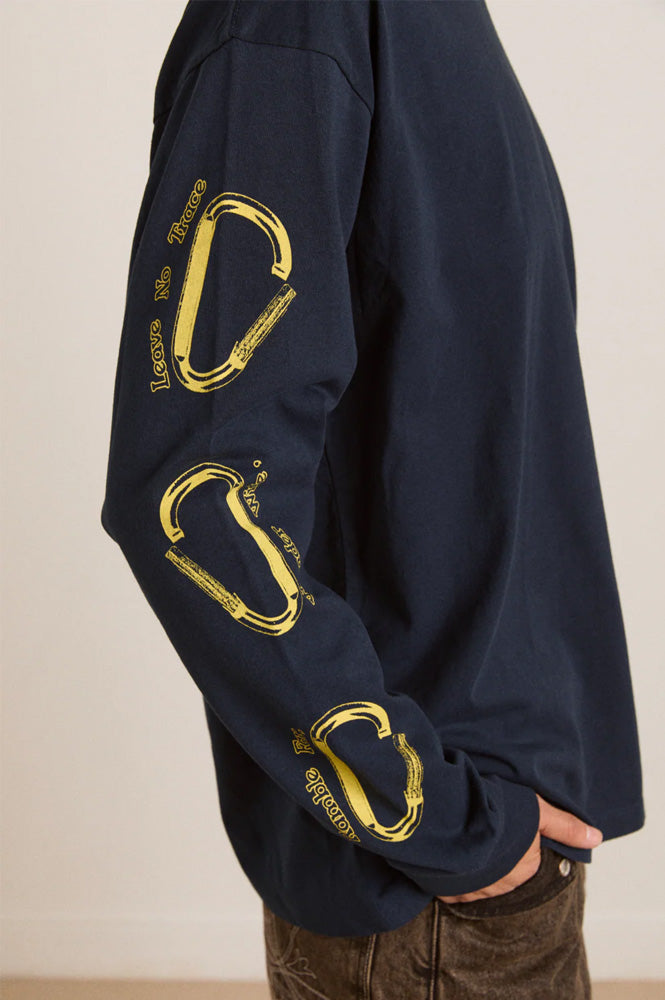 Damson Madder The Rambler Navy Long-Sleeve T-Shirt