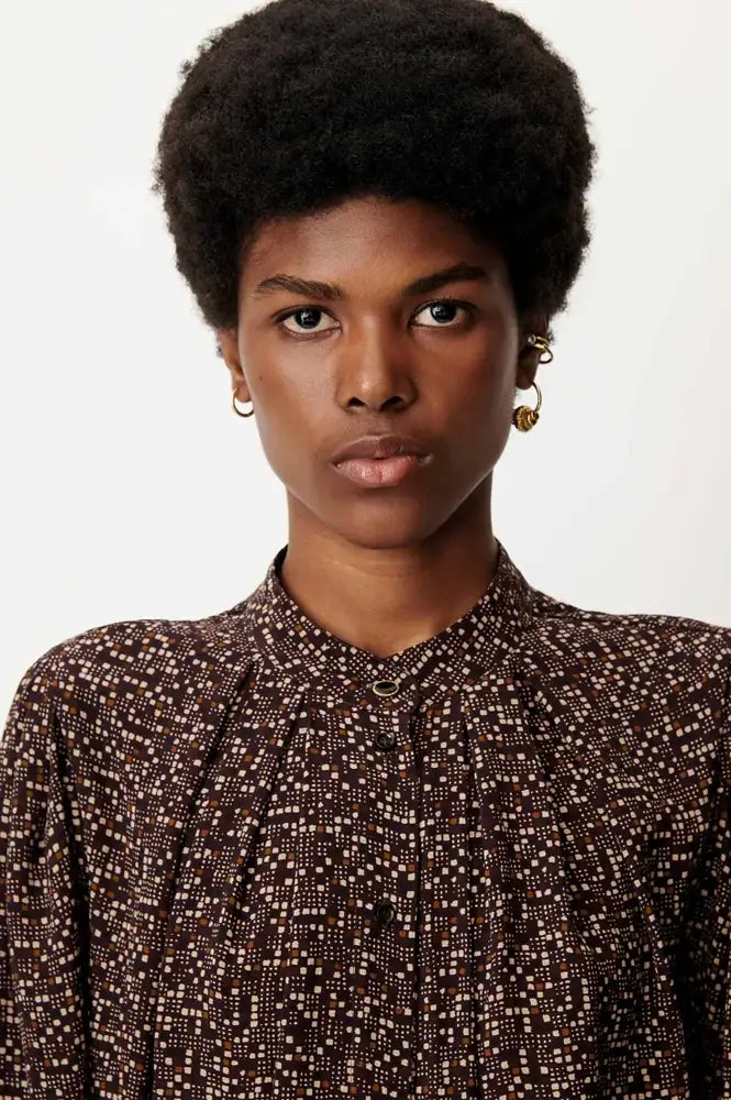 Sessùn Esperanzo Coffea Pianoroll Blouse