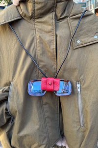 Kate Sheridan Ruby Leather Glasses Lanyard