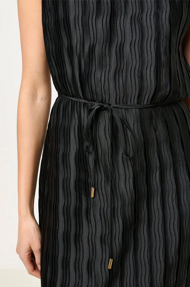 Louche Lumina Black Pleated Dress