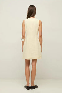 Yerse Light Yellow Button Up Dress - The Mercantile London