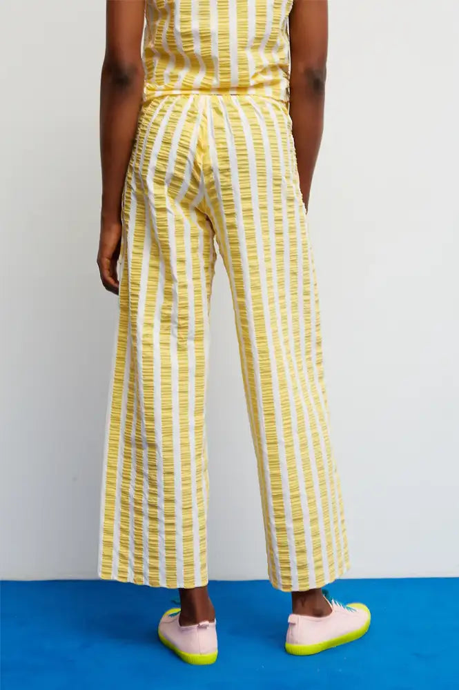 Dr Bloom Lazo Yellow Stripe Trousers - The Mercantile London