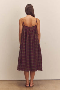 Amente Check Pleated Cami Dress - The Mercantile London