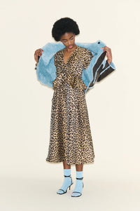 Samdi Johanna Chocolate & Powder Blue Jacket - The Mercantile London