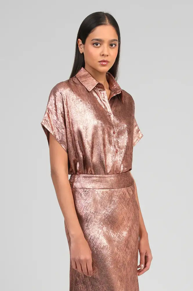 An'ge Amoryna Bronze Shirt - The Mercantile London