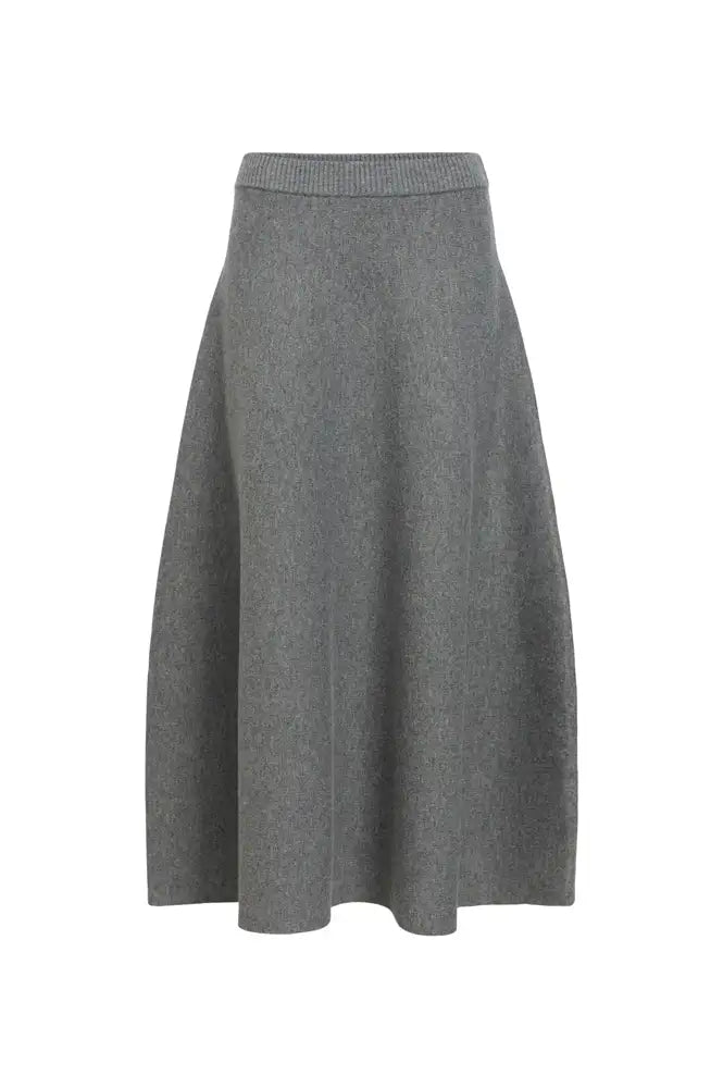 Object Tone Medium Grey Knitted Skirt
