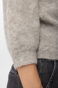 Numph Suri Brushed Chateau Grey Jumper - The Mercantile London