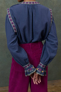 Louise Misha Izza Midnight Floral Blouse - The Mercantile London