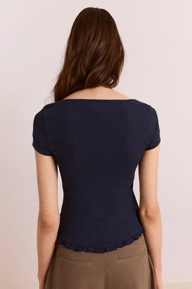 Damson Madder Posie Navy Top