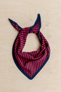 TBCo Navy & Red Stripe Triangle Scarf