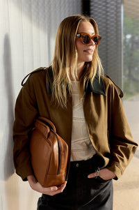 Indi & Cold Brown Bomber Jacket - The Mercantile London