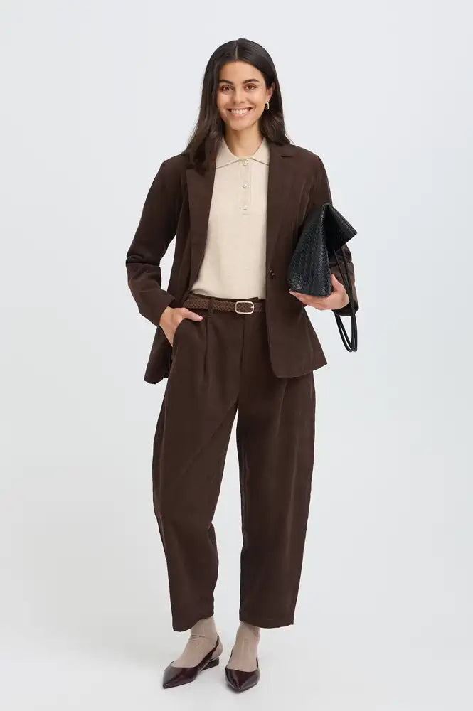 Fransa Calana Hot Fudge Corduroy Blazer