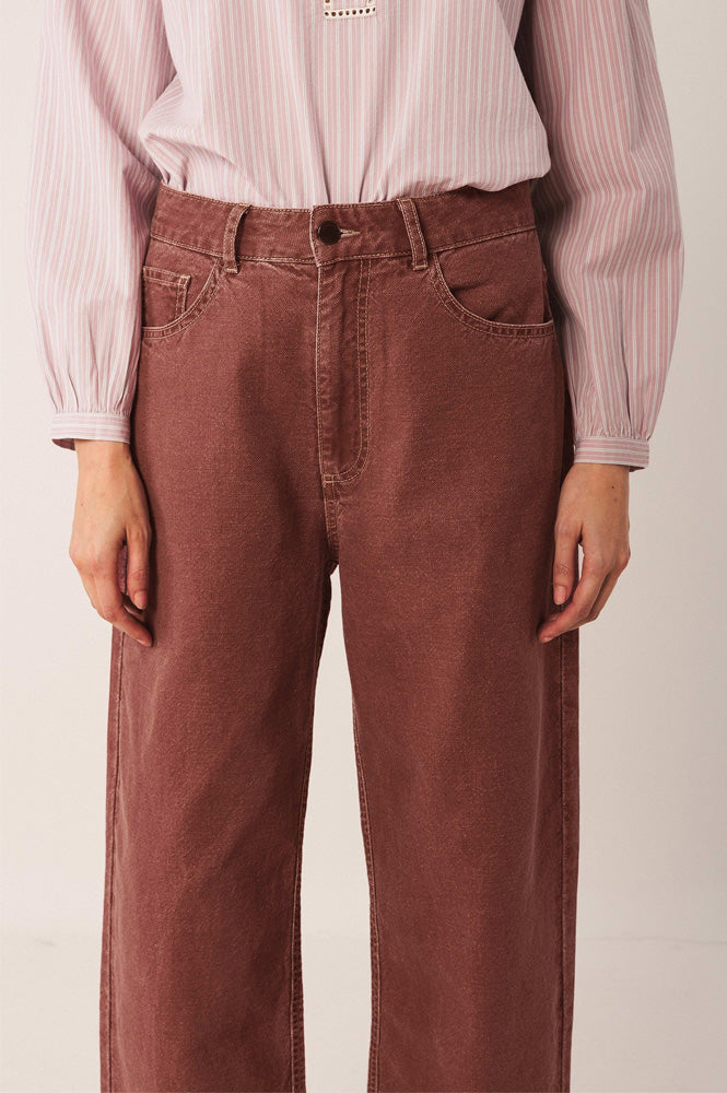 Indi & Cold Cherry Washed Twill Trousers - The Mercantile London