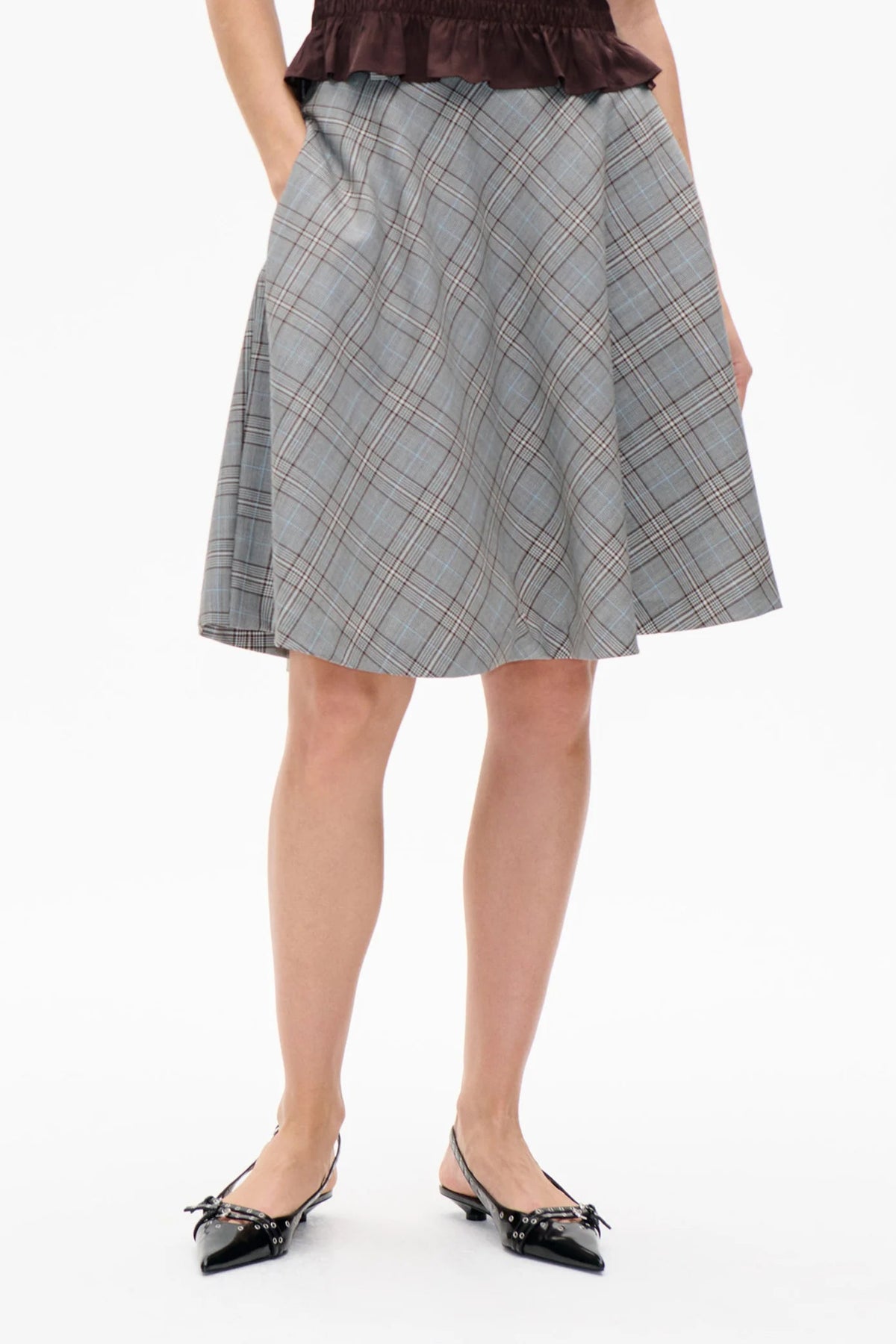 Baum Und Pferdgarten Simme Grey Check Skirt - The Mercantile London