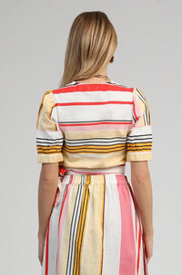An'ge Soriana Belinda Stripe Wrap Top - The Mercantile London