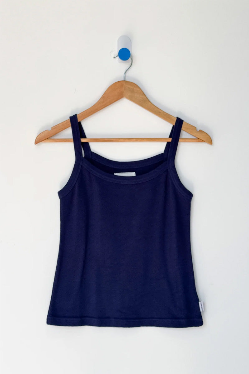 Le Bon Shoppe Eve Pointelle Navy Cami - The Mercantile London