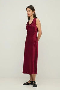 Yerse Raspberry Tie Front Dress - The Mercantile London