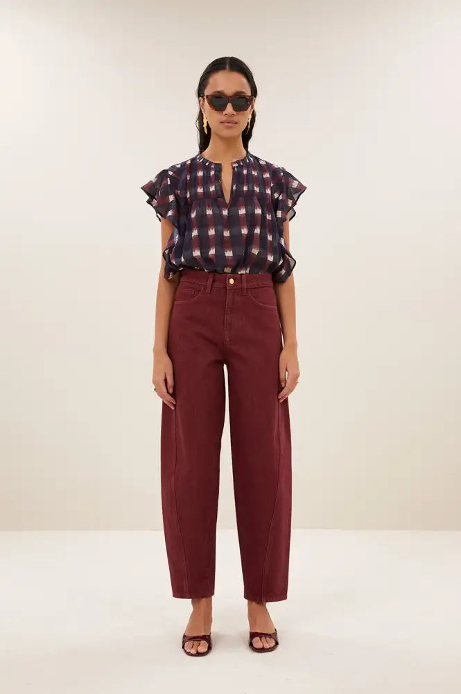 By-Bar Begum Wine Jeans
