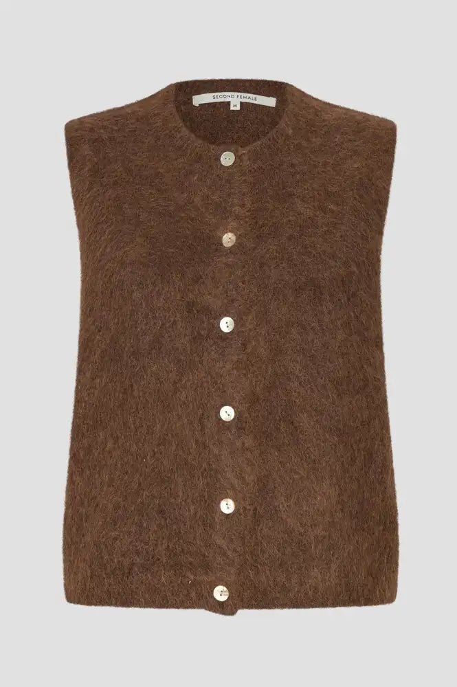 Second Female Brook Carafe Brown Knitted Vest