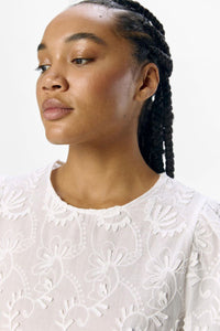 Object Mya Cloud Dancer Floral Blouse