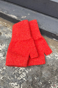 Green Grove Lambswool Fingerless Coral Gloves - The Mercantile London