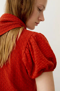 Diarte Liza Tomato Red Knitted Top - The Mercantile London