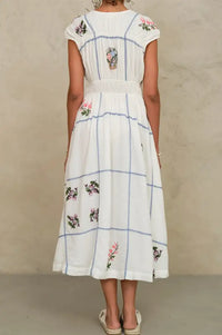 M.A.B.E Rhoda Floral Embroidered Dress