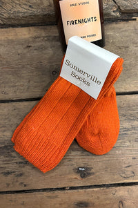 Sommerville Orange Recycled Wool Socks - The Mercantile London