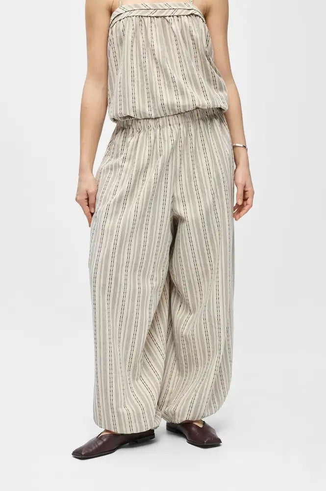 Object Belem Birch Stripe Harem Balloon Trousers - The Mercantile London