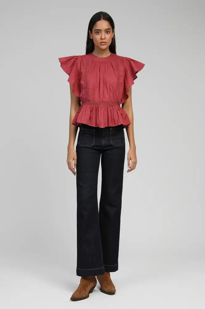 An'ge Salekina Terracotta Blouse - The Mercantile London
