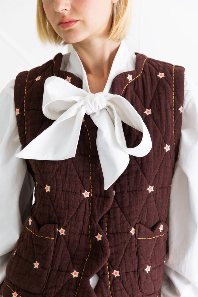 Bonté Estella Chocolate Star Gilet - The Mercantile London