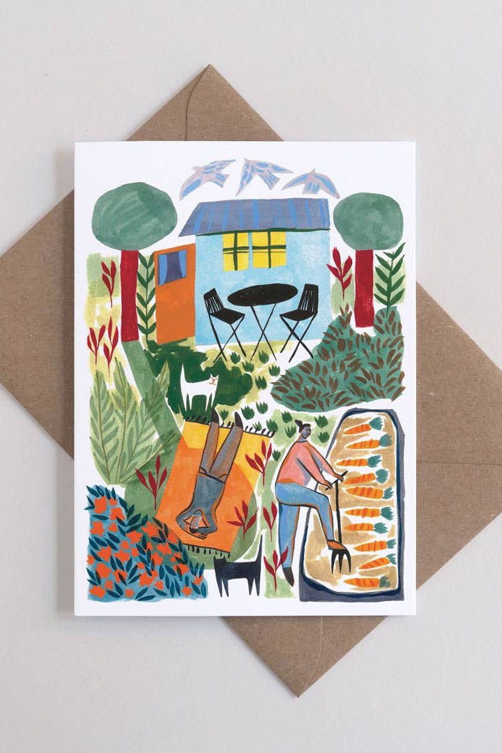 Printer Johnson The Garden Greetings Card