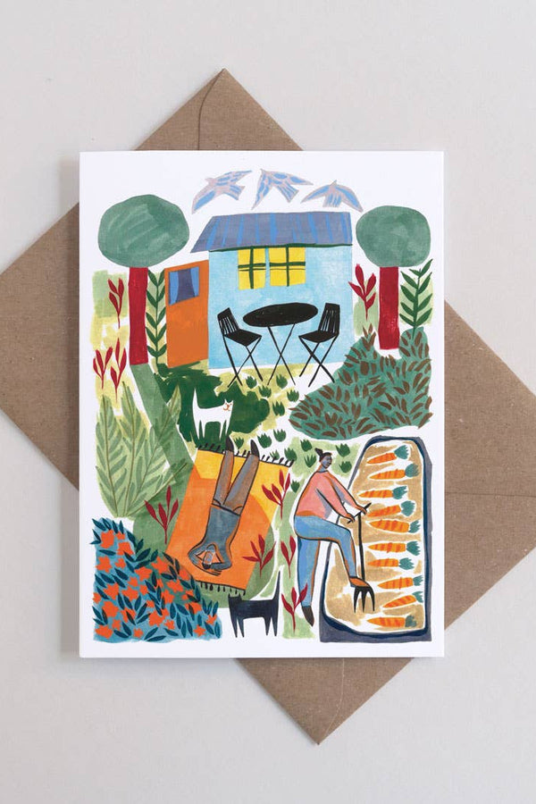 Printer Johnson The Garden Greetings Card