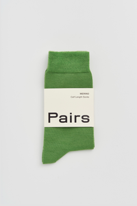 Pairs Grass Green Merino Socks - The Mercantile London