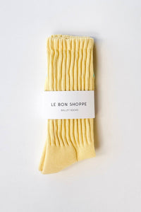 Le Bon Shoppe Ballet Pale Yellow Socks - The Mercantile London
