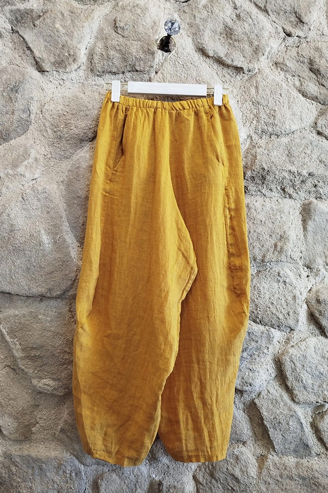 Linen & More Mustard Balloon Pants