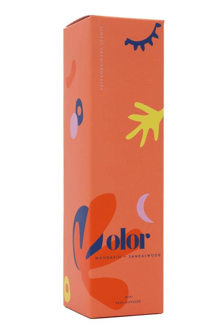 Olor Mandarin & Sandalwood Mini Reed Diffuser - The Mercantile London