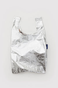 Baggu Baby Silver Metallic Reusable Bag - The Mercantile London