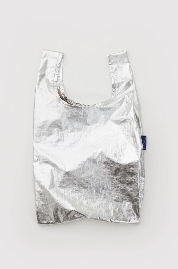 Baggu Baby Silver Metallic Reusable Bag - The Mercantile London