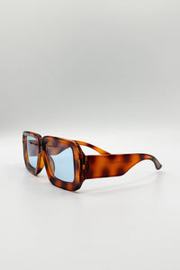 AFA Collective Oversized Square Brown Stripe Sunglasses