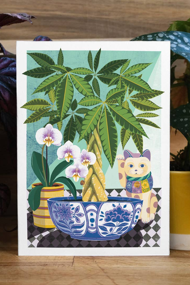 Printer Johnson Money Tree Greetings Card