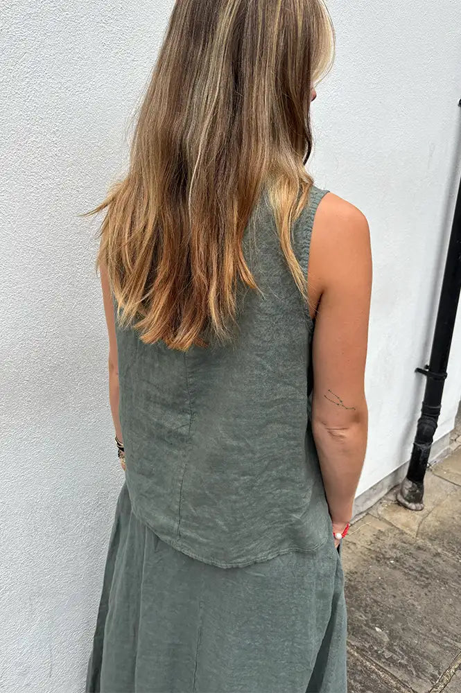 Linen & More Khaki Top