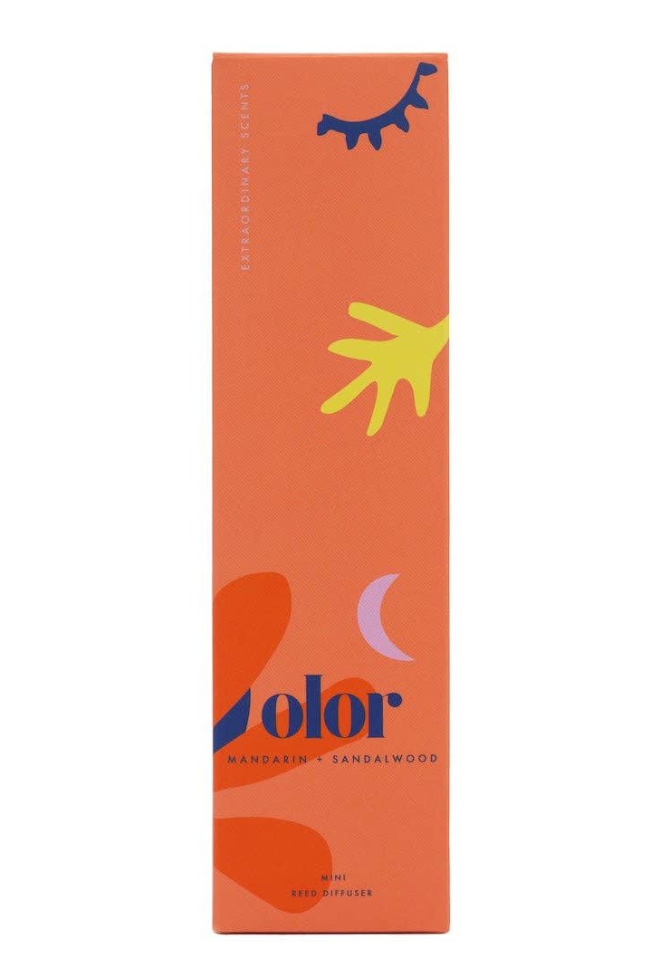 Olor Mandarin & Sandalwood Mini Reed Diffuser - The Mercantile London
