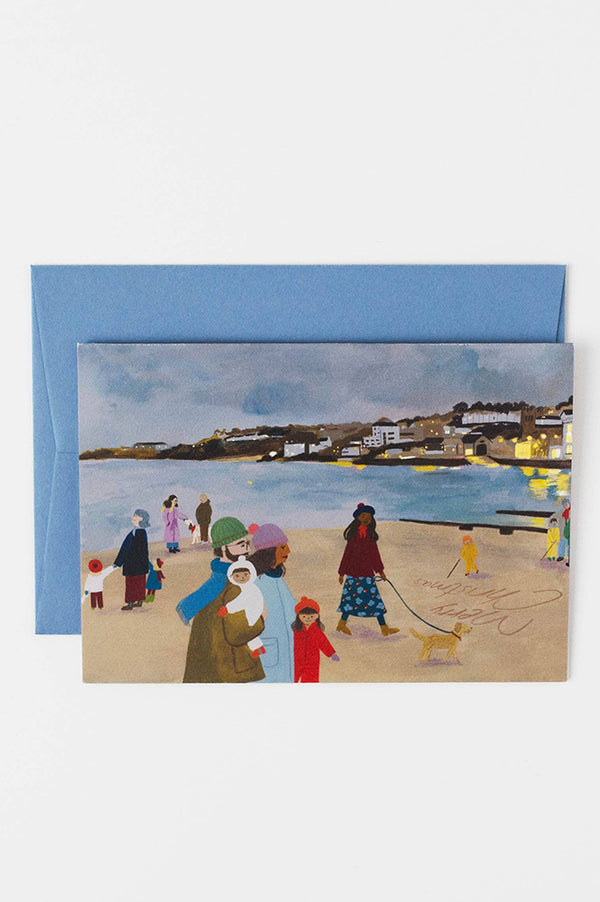 Peggy & Kate Coastal Christmas Walk Card - The Mercantile London