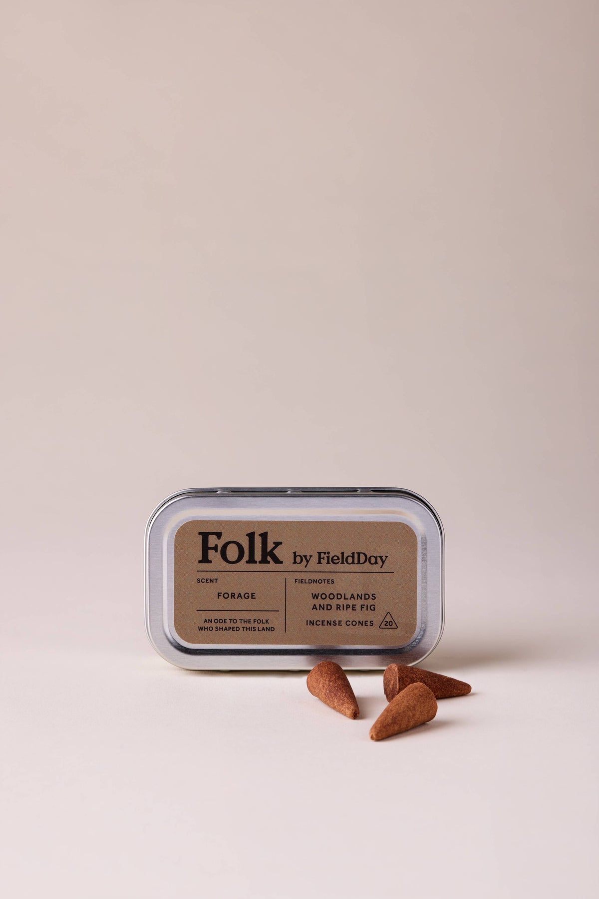 FieldDay Forage Incense Cones Tin - The Mercantile London