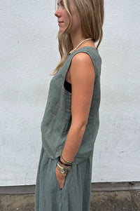 Linen & More Khaki Top